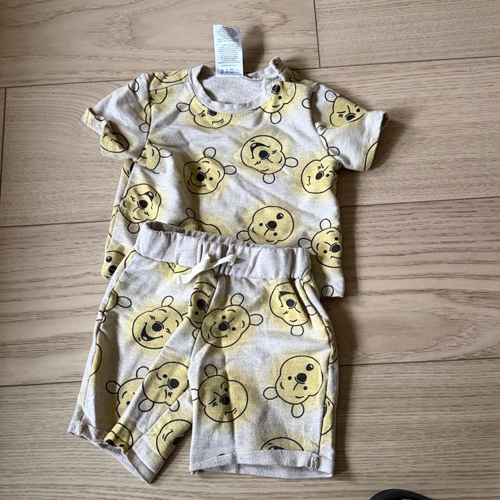 Cute Bear Print Baby Outfit